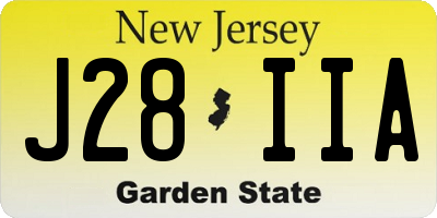 NJ license plate J28IIA