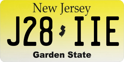 NJ license plate J28IIE