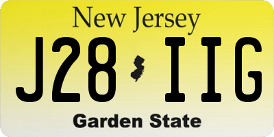 NJ license plate J28IIG