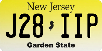 NJ license plate J28IIP