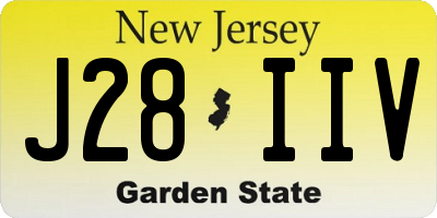 NJ license plate J28IIV