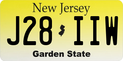 NJ license plate J28IIW