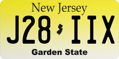 NJ license plate J28IIX
