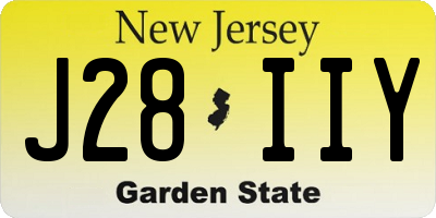 NJ license plate J28IIY