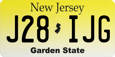 NJ license plate J28IJG