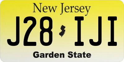 NJ license plate J28IJI