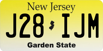NJ license plate J28IJM