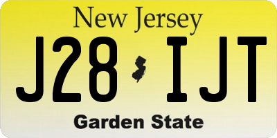 NJ license plate J28IJT