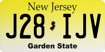 NJ license plate J28IJV
