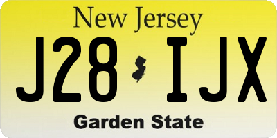 NJ license plate J28IJX
