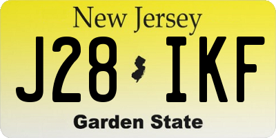 NJ license plate J28IKF
