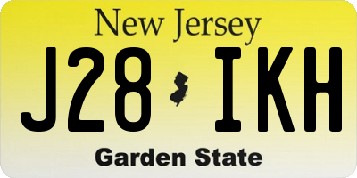 NJ license plate J28IKH