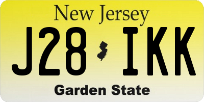 NJ license plate J28IKK
