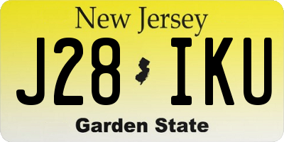 NJ license plate J28IKU