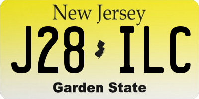 NJ license plate J28ILC