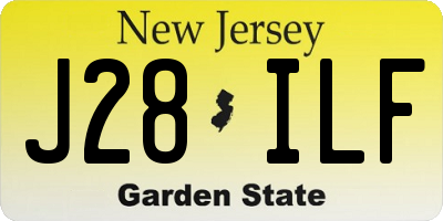 NJ license plate J28ILF