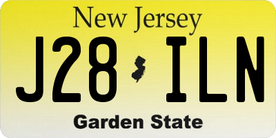 NJ license plate J28ILN
