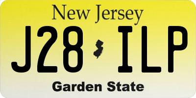 NJ license plate J28ILP