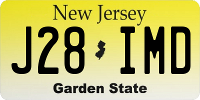 NJ license plate J28IMD