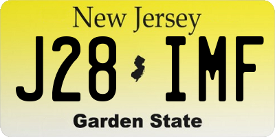 NJ license plate J28IMF
