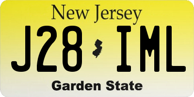 NJ license plate J28IML