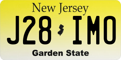 NJ license plate J28IMO