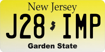NJ license plate J28IMP