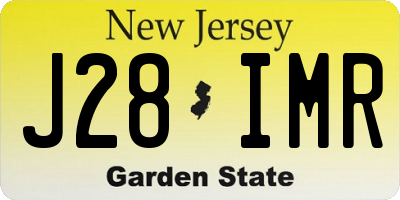NJ license plate J28IMR