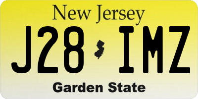 NJ license plate J28IMZ