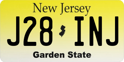 NJ license plate J28INJ