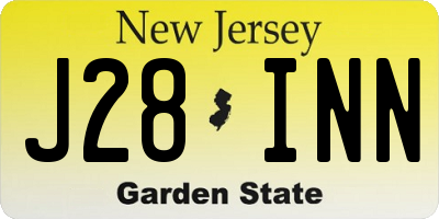NJ license plate J28INN