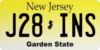 NJ license plate J28INS