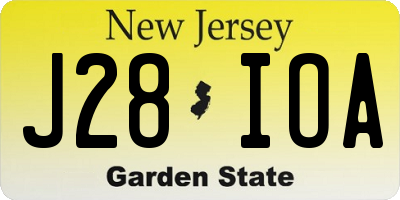 NJ license plate J28IOA