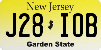 NJ license plate J28IOB