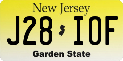 NJ license plate J28IOF