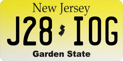 NJ license plate J28IOG