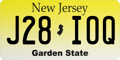 NJ license plate J28IOQ