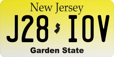 NJ license plate J28IOV