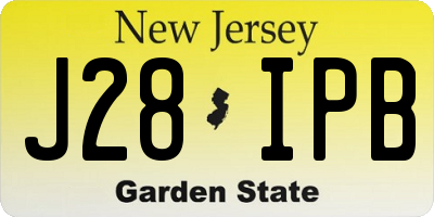 NJ license plate J28IPB