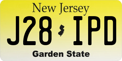 NJ license plate J28IPD