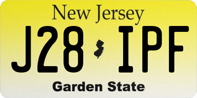 NJ license plate J28IPF