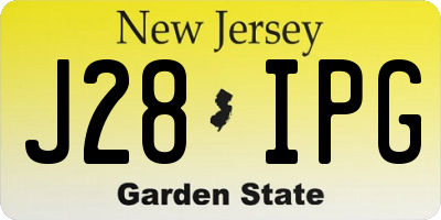 NJ license plate J28IPG