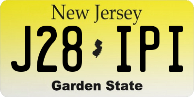 NJ license plate J28IPI