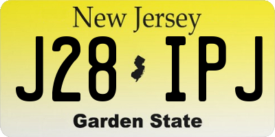 NJ license plate J28IPJ
