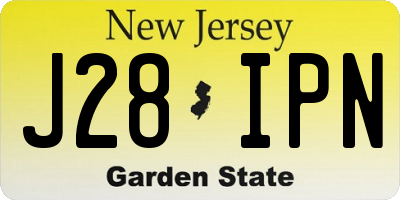 NJ license plate J28IPN