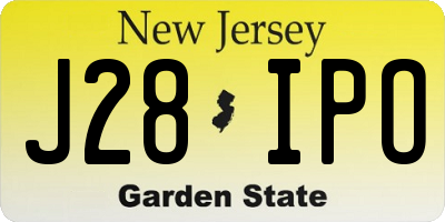 NJ license plate J28IPO