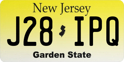 NJ license plate J28IPQ