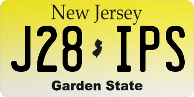 NJ license plate J28IPS