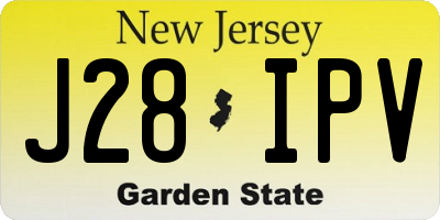 NJ license plate J28IPV
