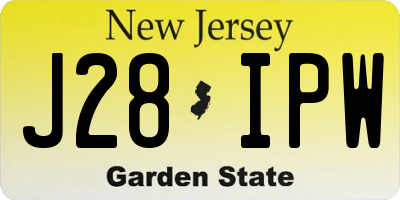 NJ license plate J28IPW
